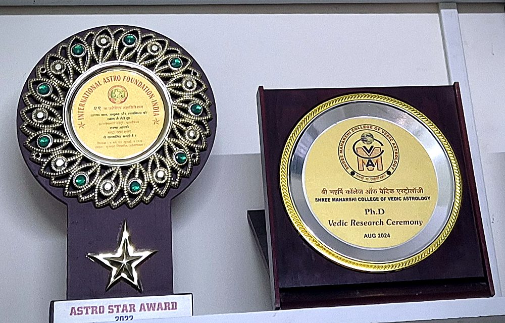 Astro Star Award and Vedic research honours